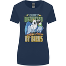 Easily Distracted by Bird Watching Womens Wider Cut T-Shirt Navy Blue