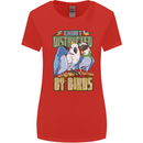 Easily Distracted by Bird Watching Womens Wider Cut T-Shirt Red
