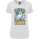 Easily Distracted by Bird Watching Womens Wider Cut T-Shirt White
