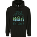 Easily Distracted by Plants Botanist Funny Childrens Kids Hoodie Black