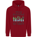 Easily Distracted by Plants Botanist Funny Childrens Kids Hoodie Red