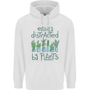 Easily Distracted by Plants Botanist Funny Childrens Kids Hoodie White
