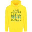 Easily Distracted by Plants Botanist Funny Childrens Kids Hoodie Yellow