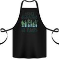 Easily Distracted by Plants Botanist Funny Cotton Apron 100% Organic Black