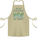 Easily Distracted by Plants Botanist Funny Cotton Apron 100% Organic Khaki