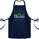 Easily Distracted by Plants Botanist Funny Cotton Apron 100% Organic Navy Blue