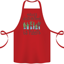 Easily Distracted by Plants Botanist Funny Cotton Apron 100% Organic Red