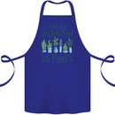Easily Distracted by Plants Botanist Funny Cotton Apron 100% Organic Royal Blue