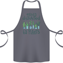 Easily Distracted by Plants Botanist Funny Cotton Apron 100% Organic Steel
