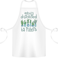 Easily Distracted by Plants Botanist Funny Cotton Apron 100% Organic White