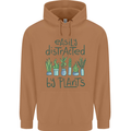 Easily Distracted by Plants Botanist Funny Mens 80% Cotton Hoodie Caramel Latte
