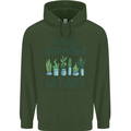 Easily Distracted by Plants Botanist Funny Mens 80% Cotton Hoodie Forest Green