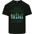 Easily Distracted by Plants Botanist Funny Mens Cotton T-Shirt Tee Top Black
