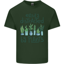 Easily Distracted by Plants Botanist Funny Mens Cotton T-Shirt Tee Top Forest Green