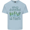 Easily Distracted by Plants Botanist Funny Mens Cotton T-Shirt Tee Top Light Blue