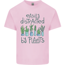 Easily Distracted by Plants Botanist Funny Mens Cotton T-Shirt Tee Top Light Pink