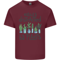 Easily Distracted by Plants Botanist Funny Mens Cotton T-Shirt Tee Top Maroon
