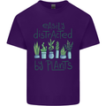 Easily Distracted by Plants Botanist Funny Mens Cotton T-Shirt Tee Top Purple