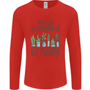 Easily Distracted by Plants Botanist Funny Mens Long Sleeve T-Shirt Red