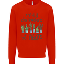 Easily Distracted by Plants Botanist Funny Mens Sweatshirt Jumper Bright Red