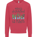 Easily Distracted by Plants Botanist Funny Mens Sweatshirt Jumper Heliconia