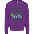 Easily Distracted by Plants Botanist Funny Mens Sweatshirt Jumper Purple