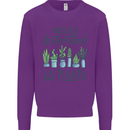Easily Distracted by Plants Botanist Funny Mens Sweatshirt Jumper Purple