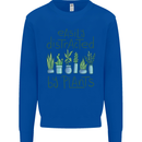 Easily Distracted by Plants Botanist Funny Mens Sweatshirt Jumper Royal Blue