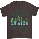 Easily Distracted by Plants Botanist Funny Mens T-Shirt Cotton Gildan Dark Chocolate