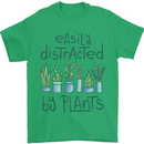 Easily Distracted by Plants Botanist Funny Mens T-Shirt Cotton Gildan Irish Green