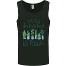 Easily Distracted by Plants Botanist Funny Mens Vest Tank Top Black