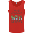 Easily Distracted by Plants Botanist Funny Mens Vest Tank Top Red