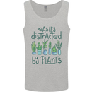 Easily Distracted by Plants Botanist Funny Mens Vest Tank Top Sports Grey