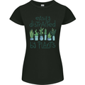 Easily Distracted by Plants Botanist Funny Womens Petite Cut T-Shirt Black