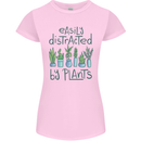 Easily Distracted by Plants Botanist Funny Womens Petite Cut T-Shirt Light Pink