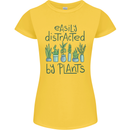 Easily Distracted by Plants Botanist Funny Womens Petite Cut T-Shirt Yellow