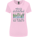 Easily Distracted by Plants Botanist Funny Womens Wider Cut T-Shirt Light Pink