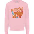 Easter Egg T-Rex as a Bunny Dinosaur Funny Kids Sweatshirt Jumper Light Pink