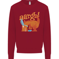 Easter Egg T-Rex as a Bunny Dinosaur Funny Kids Sweatshirt Jumper Red