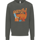 Easter Egg T-Rex as a Bunny Dinosaur Funny Kids Sweatshirt Jumper Storm Grey