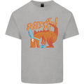 Easter Egg T-Rex as a Bunny Dinosaur Funny Kids T-Shirt Childrens Sports Grey