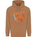 Easter Egg T-Rex as a Bunny Dinosaur Funny Mens 80% Cotton Hoodie Caramel Latte