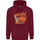 Easter Egg T-Rex as a Bunny Dinosaur Funny Mens 80% Cotton Hoodie Maroon
