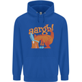 Easter Egg T-Rex as a Bunny Dinosaur Funny Mens 80% Cotton Hoodie Royal Blue