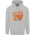 Easter Egg T-Rex as a Bunny Dinosaur Funny Mens 80% Cotton Hoodie Sports Grey