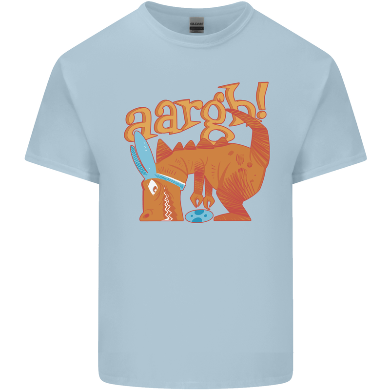 Easter Egg T-Rex as a Bunny Dinosaur Funny Mens Cotton T-Shirt Tee Top Light Blue