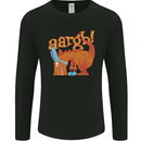 Easter Egg T-Rex as a Bunny Dinosaur Funny Mens Long Sleeve T-Shirt Black