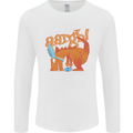 Easter Egg T-Rex as a Bunny Dinosaur Funny Mens Long Sleeve T-Shirt White