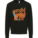 Easter Egg T-Rex as a Bunny Dinosaur Funny Mens Sweatshirt Jumper Black