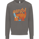 Easter Egg T-Rex as a Bunny Dinosaur Funny Mens Sweatshirt Jumper Charcoal